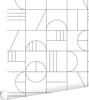 ESTAhome tapeta Art Decó vzor bílá a černá 53 cm x 10,05 m Náhled obrázku produktu 1