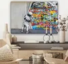 Wanddeko 90x60 cm - Banksy - Junge - Ilussie - Produktbild-Vorschau 7