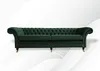 Chesterfield 4 Sitzer Textil Grün Wohnzimmer Design Couchen Produktbild-Vorschau 1
