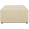 vidaXL Bettgestell ohne Matratze Creme 90x190 cm Stoff Produktbild-Vorschau 3