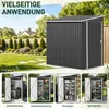 UISEBRT Metalowa szopa ogrodowa 6x4 ft z dachem spadzistym, Podgląd zdjęcia produktu 7
