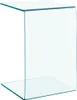 A clear glass side table is shown against a white background. Náhľad obrázku produktu