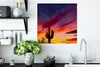 MuchoWow® Poster Kaktus - Himmel - Sonnenuntergang - Lila - Produktbild-Vorschau 3