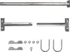 A set of metal mounting hardware for a satellite dish or antenna. Produktbild-Vorschau