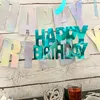 Oblique Unique Happy Birthday Girlande silber irisierend Produktbild-Vorschau 4