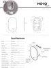 HOKO LED Specchio ovale con cornice in metallo 60x100 cm Anteprima dell’immagine prodotto 11