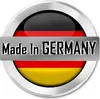 A circular badge with the German flag colors and the text 'Made In GERMANY' on a metallic band. Produktbild-Vorschau