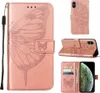 iPhone XS Max Hülle, Schmetterling Prägung Flip Leder Produktbild-Vorschau 1