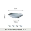 Teller set 4pcs Ø22 cm Keramik Suppenteller Speiseteller Produktbild-Vorschau 2