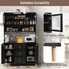 OKWISH Buffet - Meuble de Cuisine avec Panneau Perforé, Voir les images du produit 5