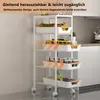 Schmaler 5-stöckiger Küchen-Rollwagen mit Holzplatte, Produktbild-Vorschau 2