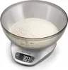 A digital kitchen scale with a transparent bowl filled with white flour, shown on a white background. Produktbild-Vorschau