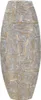 Mauro Ferretti Vase Eklips Turm 24x11,5x59,5 cm gold weiß Produktbild-Vorschau 1