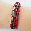 Lederkette Lederband Herren Halskette Schwarz Rot 17-100 cm Produktbild-Vorschau 3