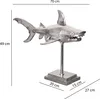 Deko Hai FineBuy 70 cm Aluminium Wohndeko Design Dekoration Produktbild-Vorschau 3