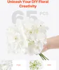 SucceBuy 65x Sztuczne hortensje 250 mm Bukiet jedwabnych Podgląd zdjęcia produktu 4