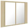 vidaXL Lustro łazienkowe LED szafka dąb sonoma 60x12x45 cm Podgląd zdjęcia produktu 1