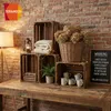 Dřevěná bedna s plameny 40x30x25cm – bedna na ovoce, Náhled obrázku produktu 5