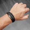 UNIQAL | Lederarmband Herren "BLACK SHAPE" Mens Leather Produktbild-Vorschau 7