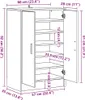 vidaXL Schuhschrank Weiß 60x35x92 cm Holzwerkstoff Produktbild-Vorschau 7