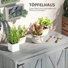 Drevená záhradná skriňa Outsunny, prístrešok na náradie Náhľad obrázku produktu 5