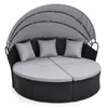 COSTWAY Sonneninsel Polyrattan, Sonnenliege für 2 Personen, Produktbild-Vorschau 1