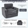 Kostway, křeslo-puf z cordu, jedno křeslo bez kostry s Náhled obrázku produktu 7