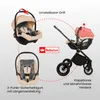 BabyLux® Kinderwagen 3in1 Set ROSSO, Beige Faltbar Leicht Produktbild-Vorschau 6