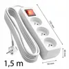 Przedłużacz Vayox 1,5M 3 gniazda 3x1,0mm 10A IP20 Podgląd zdjęcia produktu 7
