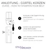 styleBREAKER Uni leren riem, 3,7 cm breed | Glanzend Productafbeelding-voorbeeld 5