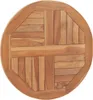 vidaXL Tischplatte Massivholz Teak Rund 2,5 cm 60 cm Produktbild-Vorschau 1