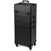 Kosmetikkoffer auf Rollen Aluminium Schwarz 70L Make-up Produktbild-Vorschau 1