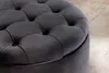 Eleganter Hocker MODERN BAROCK 50cm schwarz Samt Produktbild-Vorschau 6