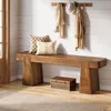 Banc en bois massif, banc d'entrée de style rustique en Voir les images du produit 15