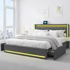 Letto contenitore 140x190 cm, letto con spazio contenitore, Anteprima dell’immagine prodotto 2