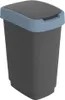 A product shot of a gray trash can with a blue lid. Anteprima dell’immagine prodotto