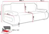 A diagram showing the dimensions of a sofa bed. Náhľad obrázku produktu