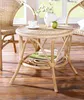 Table en rotin laqué naturel, ronde Ø 62 cm, table Voir les images du produit 1