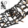 A close-up view of a string of lights with a black wire frame and small, warm white LED bulbs. Produktbild-Vorschau