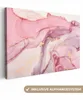 MuchoWow® - Leinwandbilder - Gold - Marmor - Rosa, Produktbild-Vorschau 1