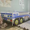 Autobett Kinderbett Jugendbett mit Rausfallschutz Polizei Produktbild-Vorschau 3