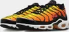 A pair of Nike Air Max Plus TN sneakers with a sunset orange and yellow gradient. Voir les images du produit