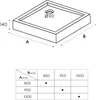 doporro Piatto Doccia con Piletta 90x90x14cm in Acrilico Anteprima dell’immagine prodotto 6