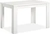 A white dining table is shown against a white background. Produktbild-Vorschau
