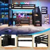 Flieks Etagenbett 90x200cm mit Led, Hochbett mit Produktbild-Vorschau 6