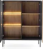 Vitrína Lagos 126 cm 2D dvoudveřová - moderní skleněná Náhled obrázku produktu 5