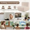 COSTWAY Bodensessel mit Rückenlehne, Bodenstuhl mit Samt & Produktbild-Vorschau 5