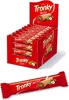 A display box of Ferrero Tronky hazelnut chocolate bars, with one bar shown in the foreground. Produktbild-Vorschau