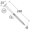 DMX - Holzbauschrauben mit Tellerkopf CT - 8mm TORX - Zink Produktbild-Vorschau 5