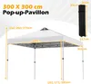 COSTWAY Pavilon 3x3m, skládací pavilon odolný proti zimě, Náhled obrázku produktu 3